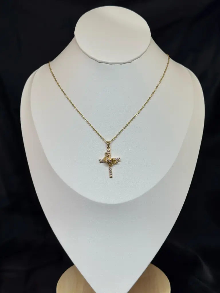 Collar Cruz Corona Pequeña