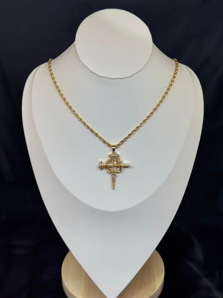 Collar Cruz De Clavos