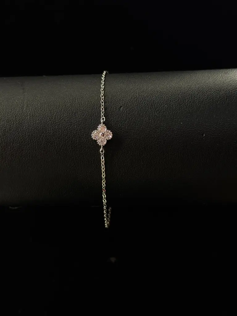 Brazalete Trébol Plata s925 