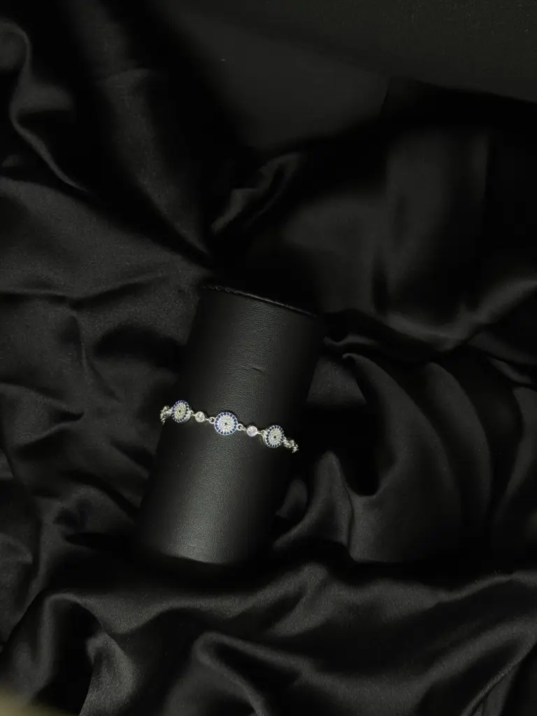 Brazalete Ojo Turco Plata Italiana 925