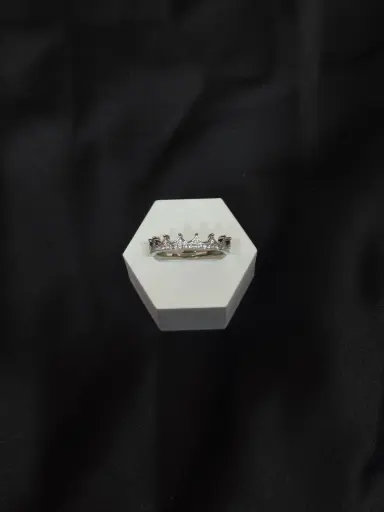 Anillo Corona Plata 925 Ajustable