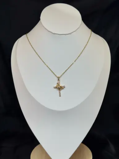 Collar Cruz Corona Pequeña