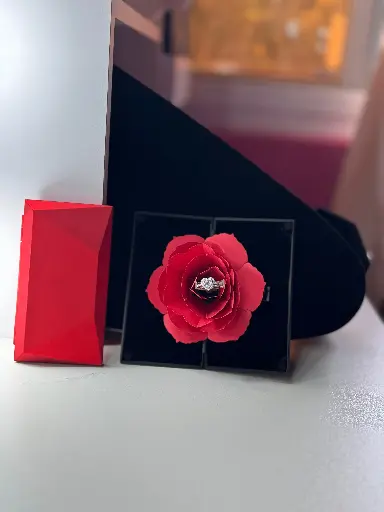 Caja Para Anillo De Flor