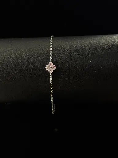 Brazalete Trébol Plata s925 